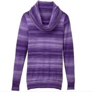 Athleta Purple Space-Dyed Cowl Neck